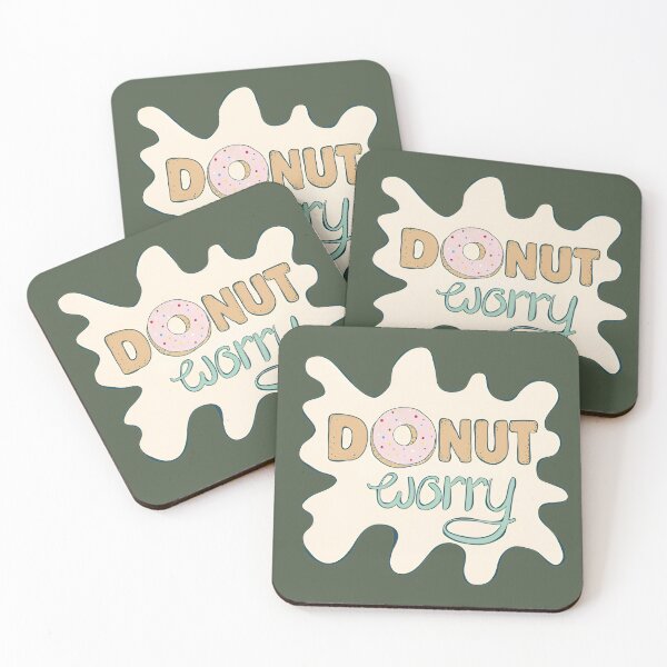 Item preview, Donut Worry – Cute Donut Pun Typography Illustration designed and sold by Rangmanch.