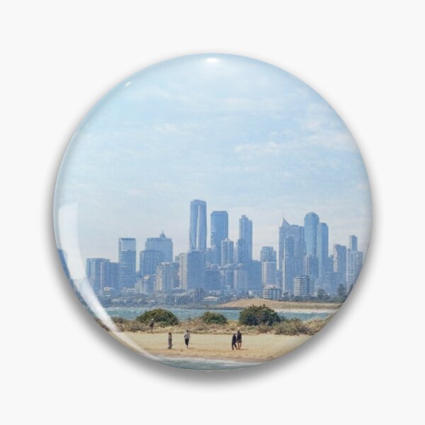 Item preview, Melbourne Skyline from Brighton Beach designed and sold by SmashedApples.