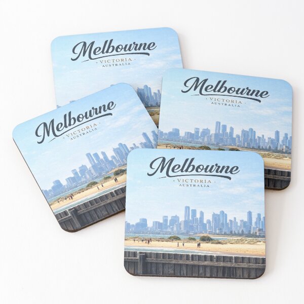 Item preview, Melbourne Skyline from Brighton Beach designed and sold by SmashedApples.