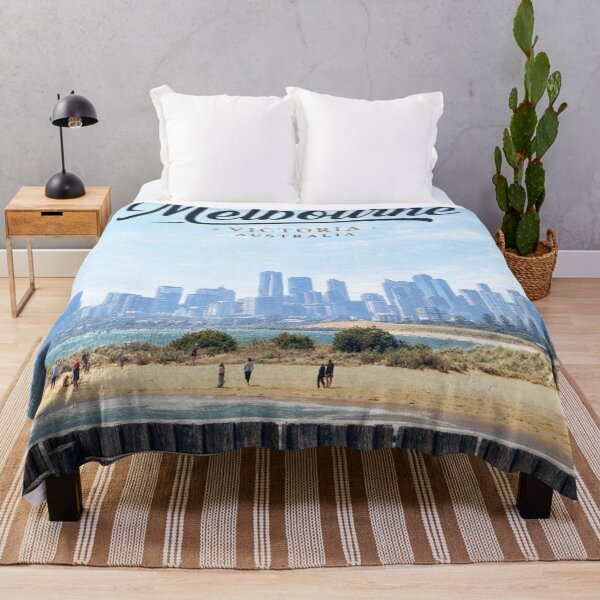 Item preview, Melbourne Skyline from Brighton Beach designed and sold by SmashedApples.