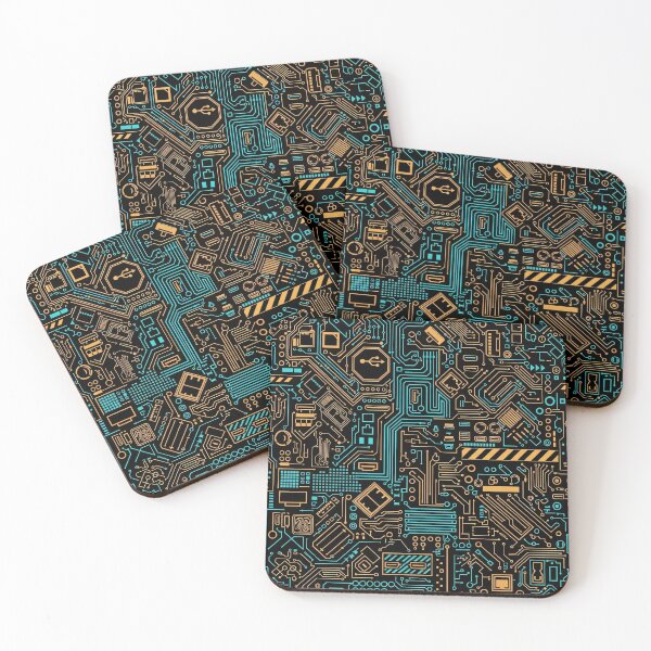 Item preview, Neon Circuit Blueprint designed and sold by Kaleidoscope Print.