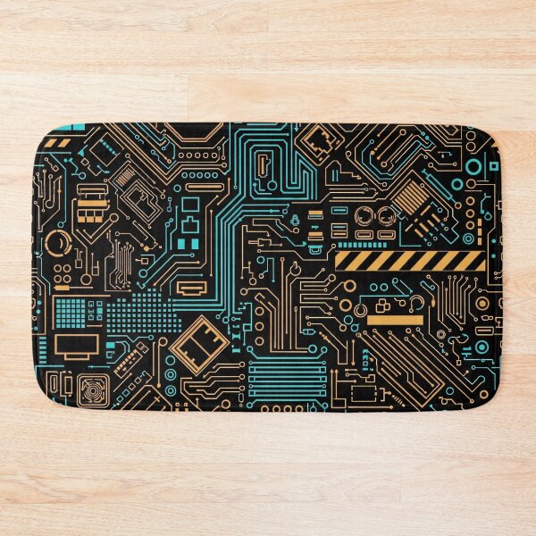 Item preview, Neon Circuit Blueprint designed and sold by Kaleidoscope Print.