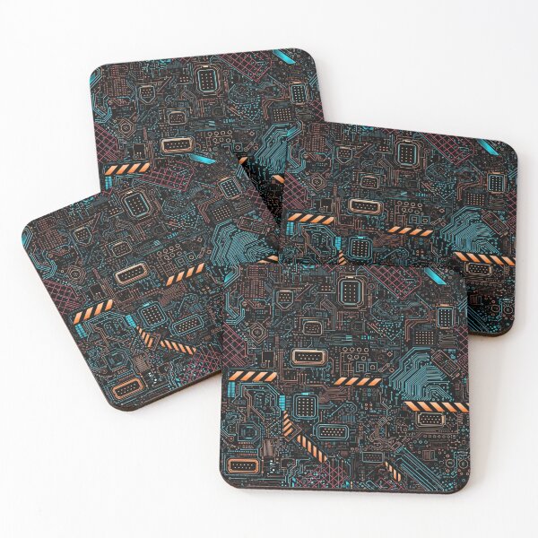 Item preview, Cyber Circuit Grid designed and sold by Kaleidoscope Print.