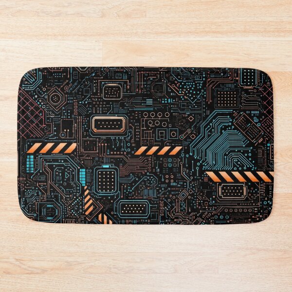 Item preview, Cyber Circuit Grid designed and sold by Kaleidoscope Print.