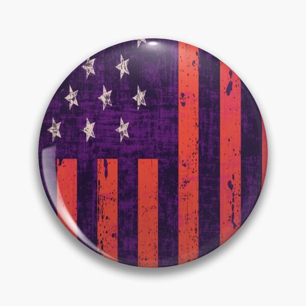 Aperçu de l'œuvre Drapeau américain grunge violet rouge créée et vendue par darkzak.