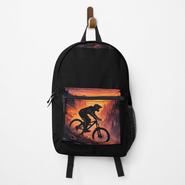 Item preview, Downhill Mountain Biking at Sunset – Extreme MTB Action Art designed and sold by Fextreme.