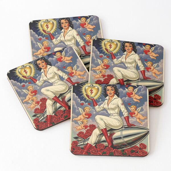 Item preview, You Power My Heart Drive: Retro Rocket Valentine designed and sold by Art's Diner.