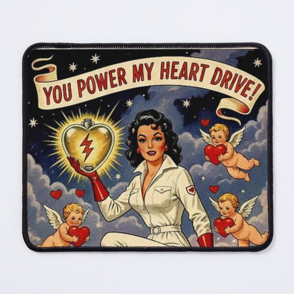 Item preview, You Power My Heart Drive: Retro Rocket Valentine designed and sold by Art's Diner.