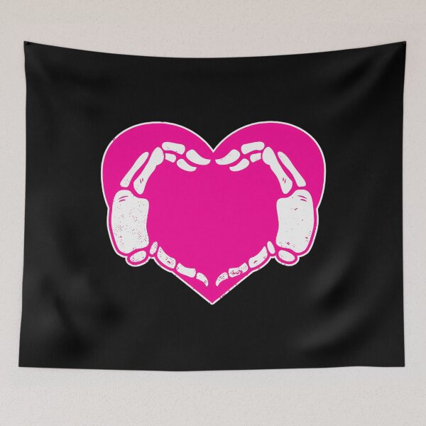 Item preview, Skeletal Hands Heart Gothic Valentine Pink designed and sold by ytrgpbqutg53.