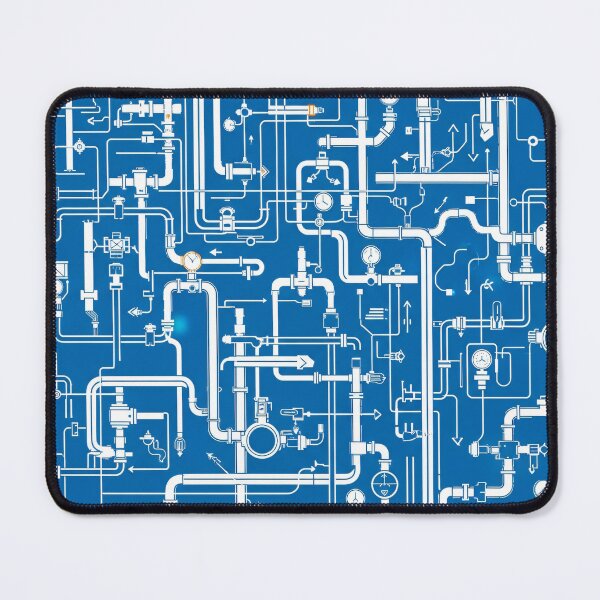 Item preview, Pipe Network Blueprint designed and sold by Kaleidoscope Print.