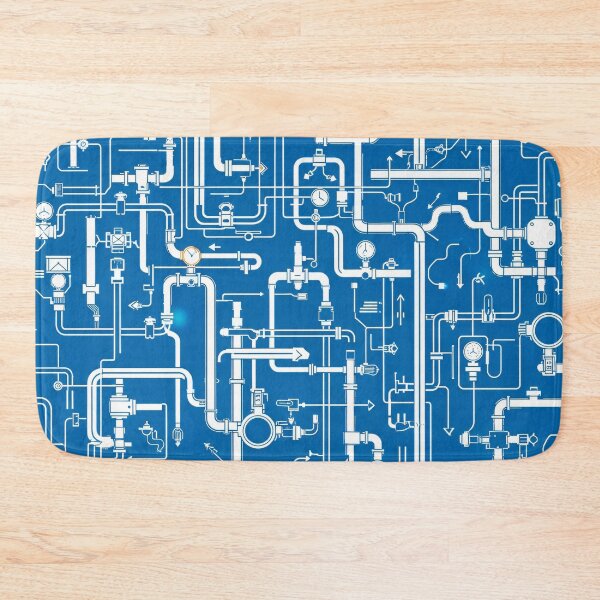 Item preview, Pipe Network Blueprint designed and sold by Kaleidoscope Print.