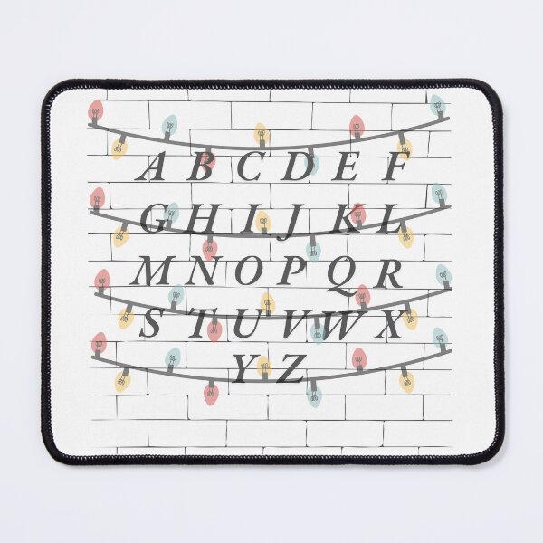 Item preview, Light-up alphabet – White brick wall and Christmas lights | Geek and decorative illustration designed and sold by Unefleuralafois.