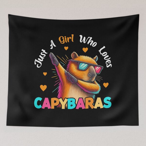 Item preview, Funny Dabbing Capybara Girl T-Shirt designed and sold by LarryMBrown.