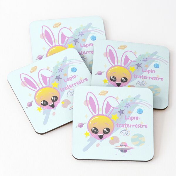 Item preview, Earth-bound rabbit – Funny alien with spaceship | Abstract and humorous illustration designed and sold by Unefleuralafois.