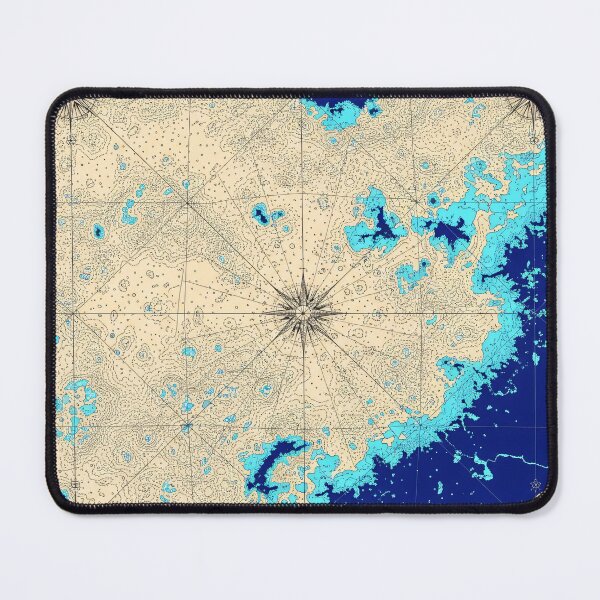Item preview, Vintage Coastal Chart designed and sold by Kaleidoscope Print.