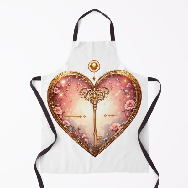 Item preview, Elegant Art Deco Golden Key to My Heart Valentine Floral Art designed and sold by AQUILAKREO.
