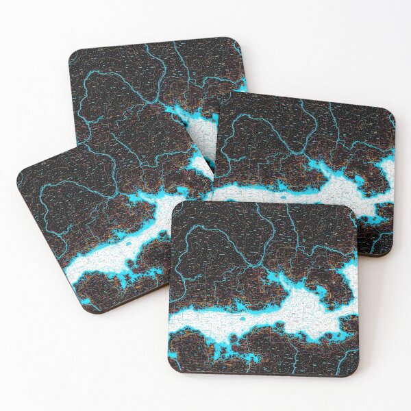 Item preview, Neon Night Atlas designed and sold by Kaleidoscope Print.