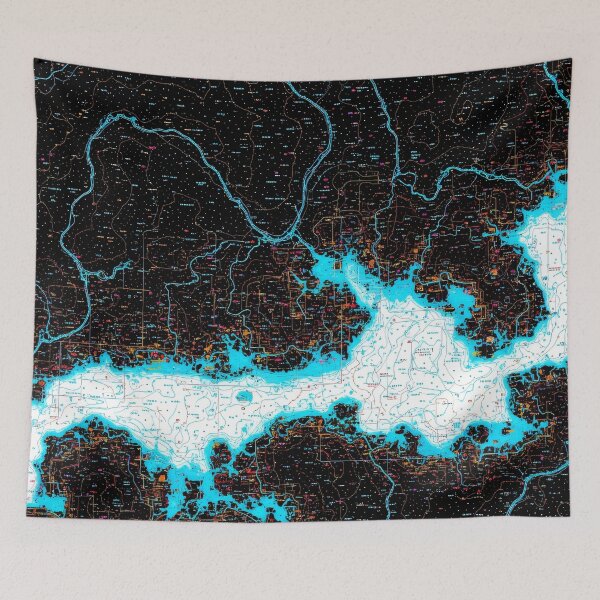 Item preview, Neon Night Atlas designed and sold by Kaleidoscope Print.