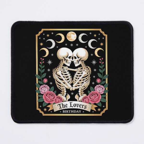 Item preview, Lovers Tarot Card Kissing Skeletons designed and sold by glbponrquei96.