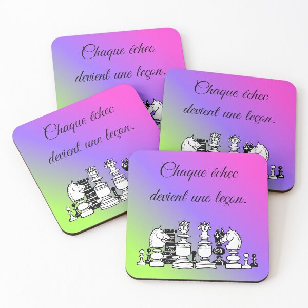 Item preview, Every failure becomes a lesson – Motivational quote with chess pieces | Inspirational illustration designed and sold by Unefleuralafois.