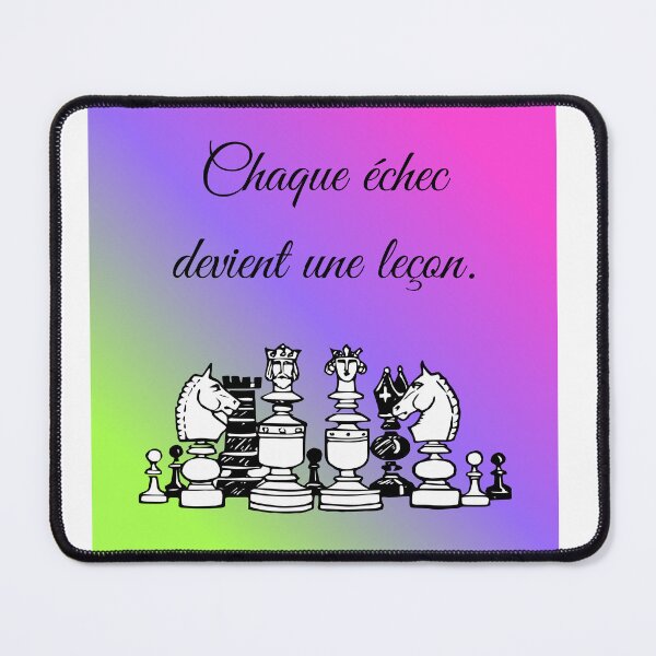Item preview, Every failure becomes a lesson – Motivational quote with chess pieces | Inspirational illustration designed and sold by Unefleuralafois.