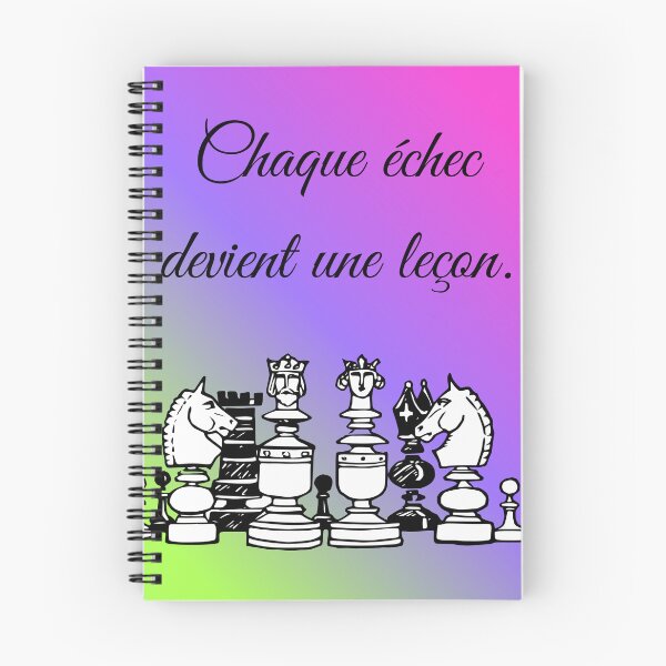 Item preview, Every failure becomes a lesson – Motivational quote with chess pieces | Inspirational illustration designed and sold by Unefleuralafois.