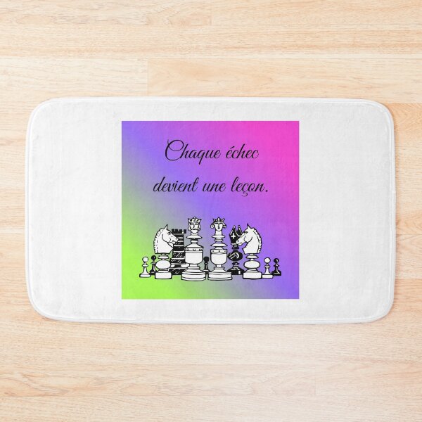 Item preview, Every failure becomes a lesson – Motivational quote with chess pieces | Inspirational illustration designed and sold by Unefleuralafois.