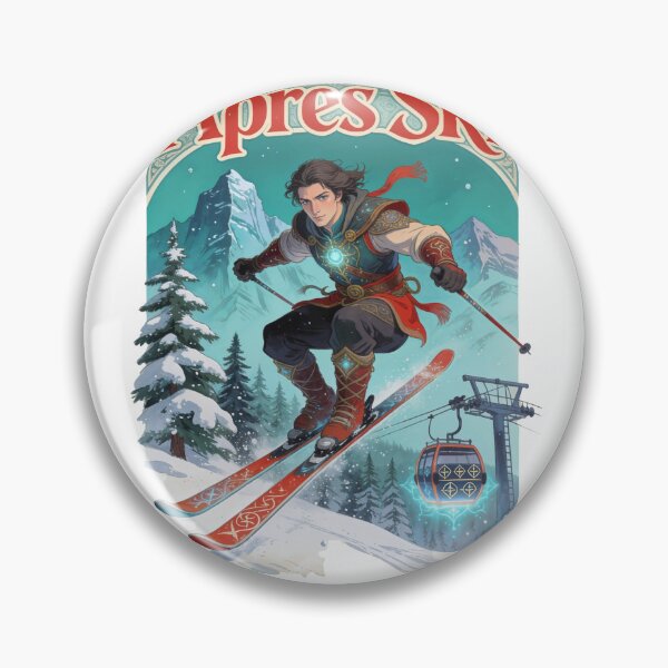 Item preview, Après Ski Fantasy Skier Epic Jump Poster designed and sold by Anastasiia Yurevych.