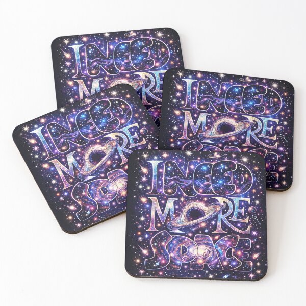 Item preview, I Need More Space – Cosmic Galaxy Typography Design designed and sold by ByKubraArt.
