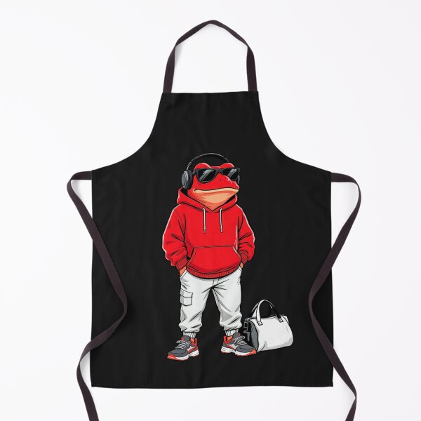 Item preview, Red Frog Rest Day Gym Legend Illustration – Cool Fitness Street Frog | Premium Flat Cartoon Art designed and sold by ColorSplash123.