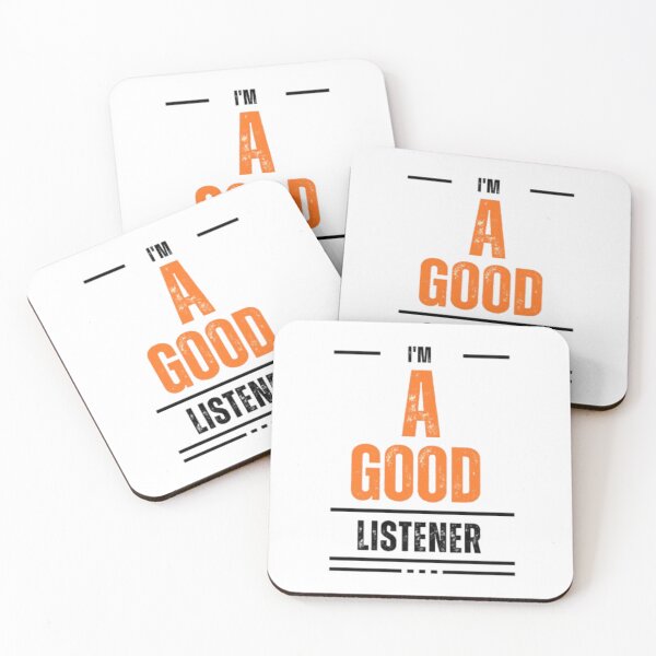 Item preview, I'm a good listener typography art  designed and sold by Ngraved06.