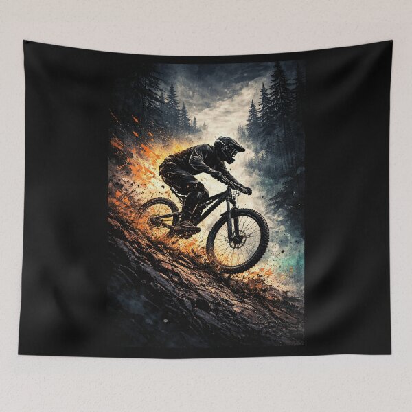 Item preview, Grunge Downhill MTB – Street Art Mountain Biking Design 2026 designed and sold by Fextreme.