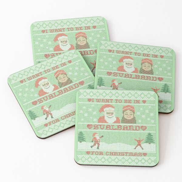 Item preview, Want To Be In Svalbard Norway For Christmas Green Knitting Illustration designed and sold by GraTEEtude.