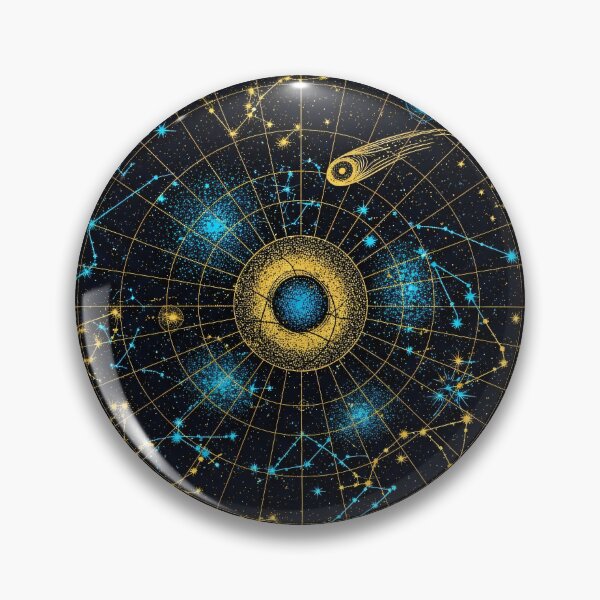 Item preview, Golden Zodiac Star Map designed and sold by Kaleidoscope Print.