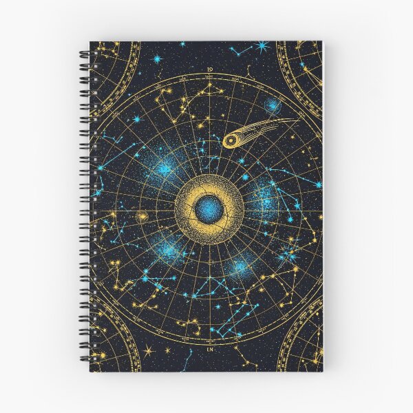 Item preview, Golden Zodiac Star Map designed and sold by Kaleidoscope Print.