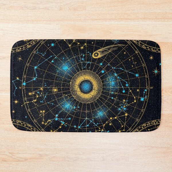 Item preview, Golden Zodiac Star Map designed and sold by Kaleidoscope Print.