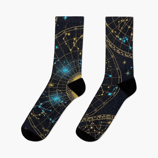 Item preview, Golden Zodiac Star Map designed and sold by Kaleidoscope Print.