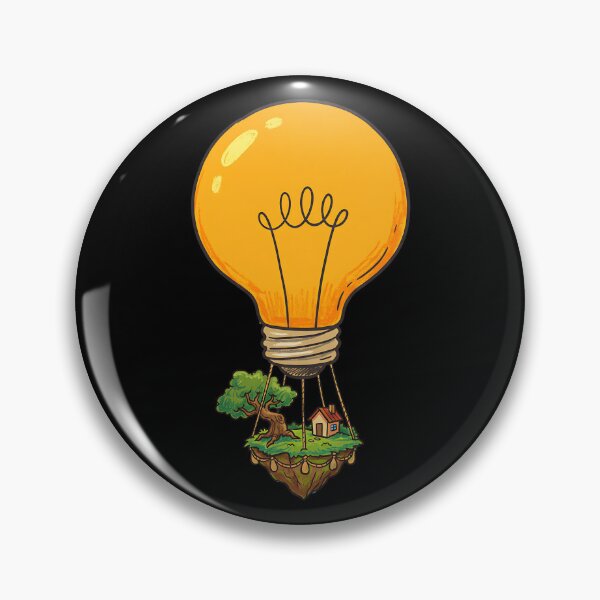 Item preview, Floating Idea Island – Lightbulb Hot Air Home designed and sold by DesignedByMarty.