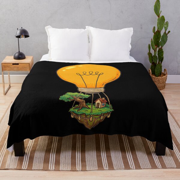 Item preview, Floating Idea Island – Lightbulb Hot Air Home designed and sold by DesignedByMarty.