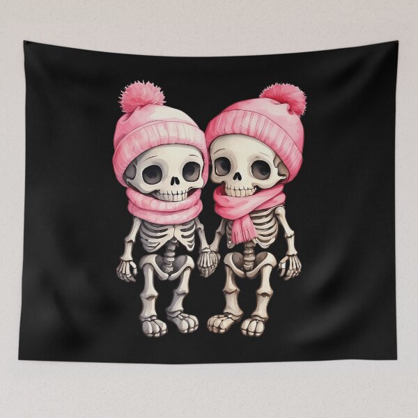Item preview, Cute Skeleton Couple Valentine Watercolor designed and sold by glbponrquei96.