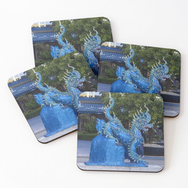 Item preview, Singh, lion, naga, blue, temple, thailand designed and sold by pietrofoto.