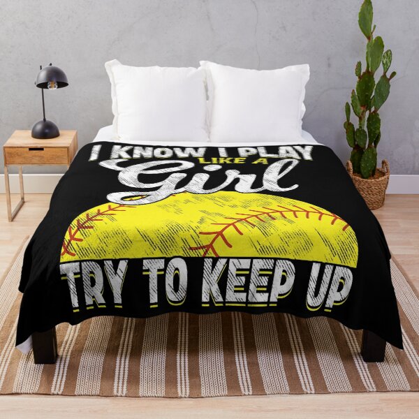 Item preview, Retro Softball Play Like a Girl Tee designed and sold by LarryMBrown.