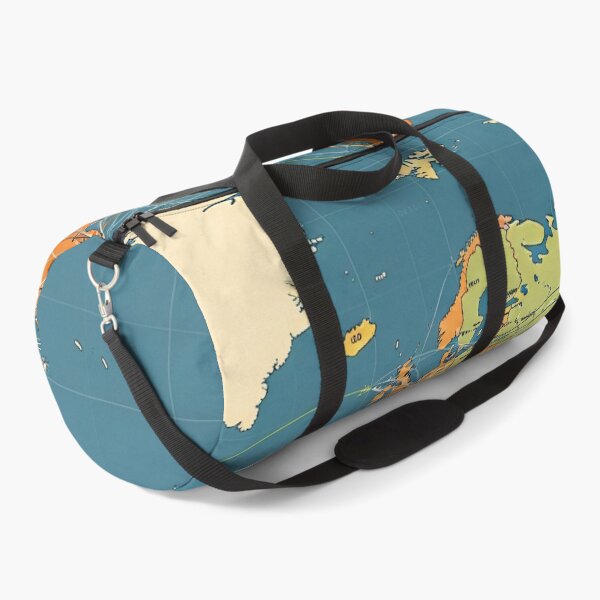 Artikelvorschau, Retro Global Routes Map entworfen und verkauft von Kaleidoscope Print.