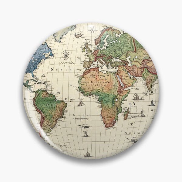 Item preview, Antique World Map Illustration designed and sold by Kaleidoscope Print.