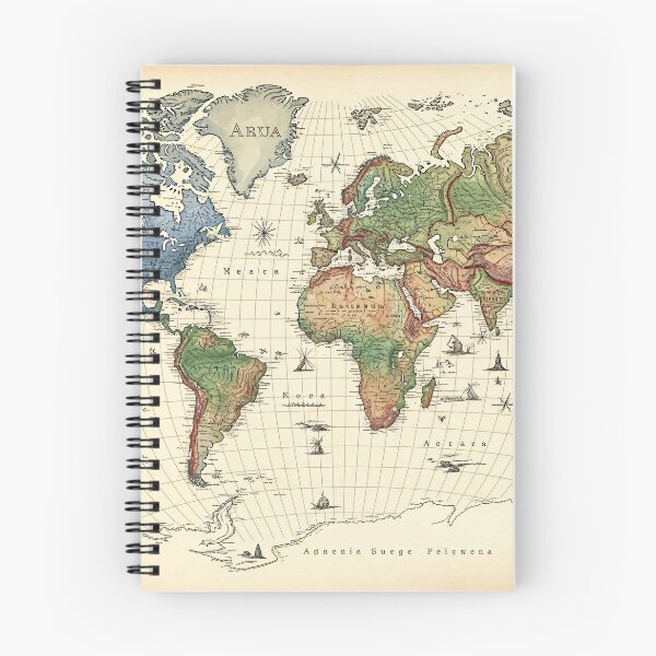 Item preview, Antique World Map Illustration designed and sold by Kaleidoscope Print.
