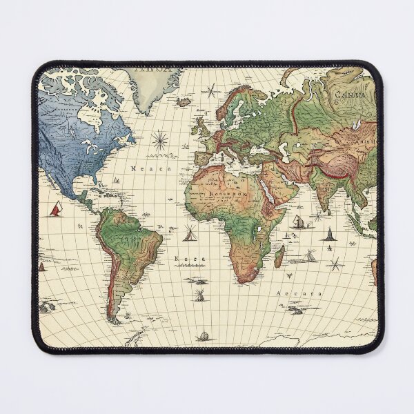 Item preview, Antique World Map Illustration designed and sold by Kaleidoscope Print.