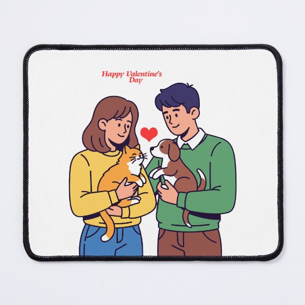 Item preview, Happy Valentine’s Day to a Couple And Their Pets. designed and sold by Dinasshop.
