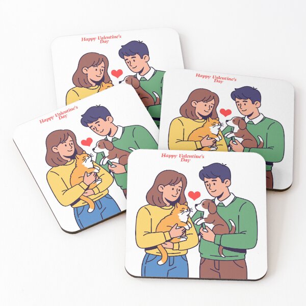 Item preview, Happy Valentine’s Day to a Couple And Their Pets. designed and sold by Dinasshop.