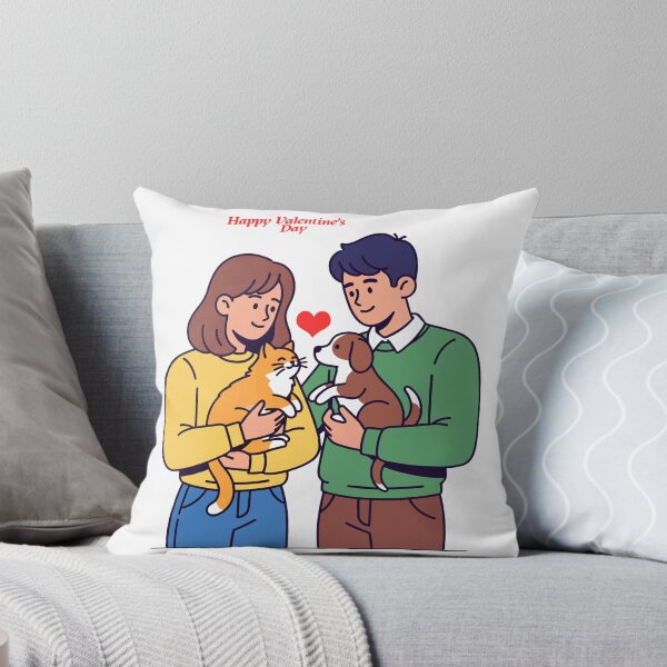 Item preview, Happy Valentine’s Day to a Couple And Their Pets. designed and sold by Dinasshop.