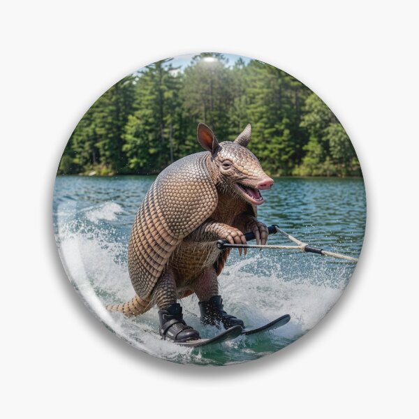 Item preview, Waterskiing Armadillo designed and sold by Tridentulus.